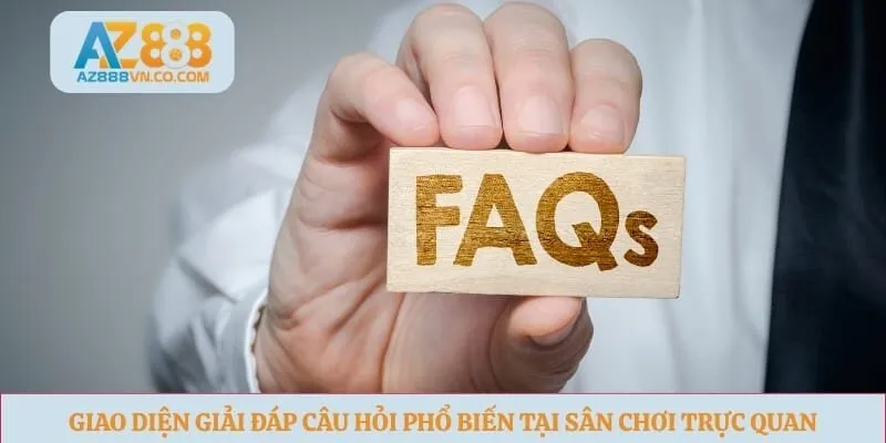 Giao diện giải đáp câu hỏi phổ biến tại sân chơi trực quan