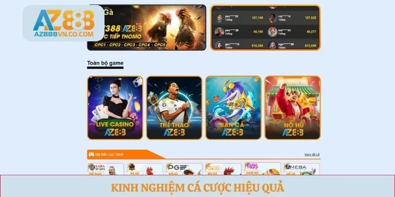 Kinh nghiệm cá cược hiệu quả